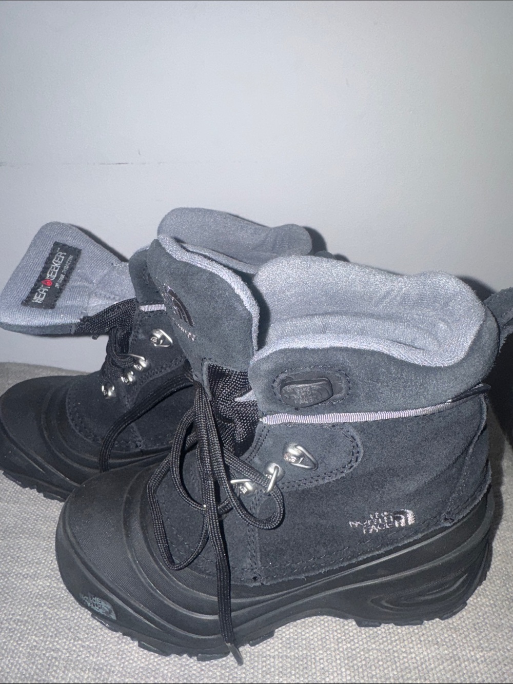 The North Face Kids Black and Gray Winter Boots